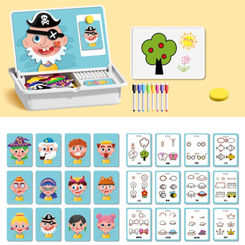 🔥While Supplies Last 50% OFF!🎉 Magnetic Puzzle Dress-Up Game Children's Double-Sided Educational Toy Portable Preschool Learning Toy