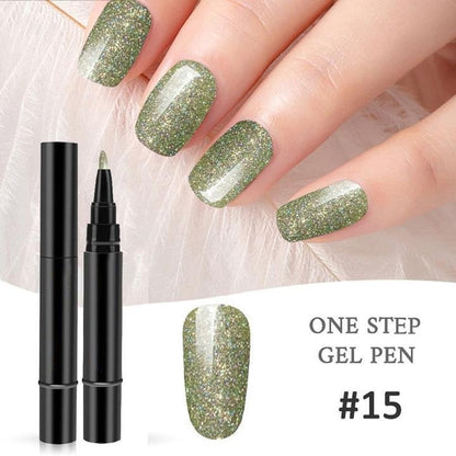 💅🌟 Limited Time Buy 1 Get 1 Free ! ✨One Step Nail Gel Pen🎨Free handheld mini UV nail lamp💡