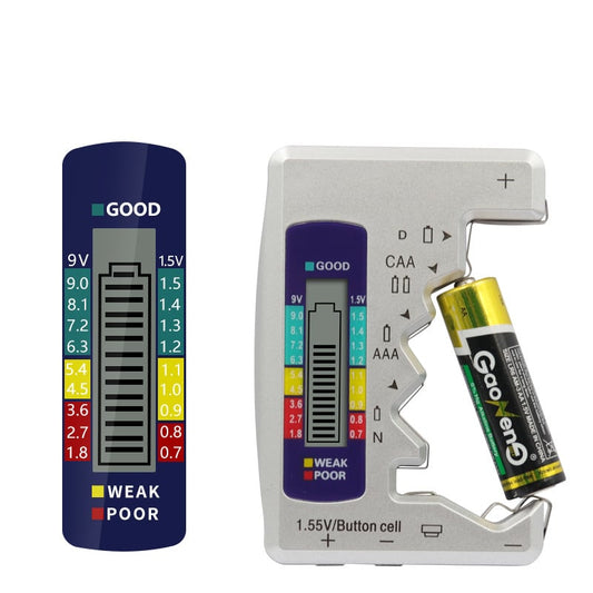 Last day📢📢50% off! ✨ Universal Battery Tester – Checks AA, AAA, 9V, Button & More Batteries in 3 Seconds! Compact, Accurate🔋⏱️
