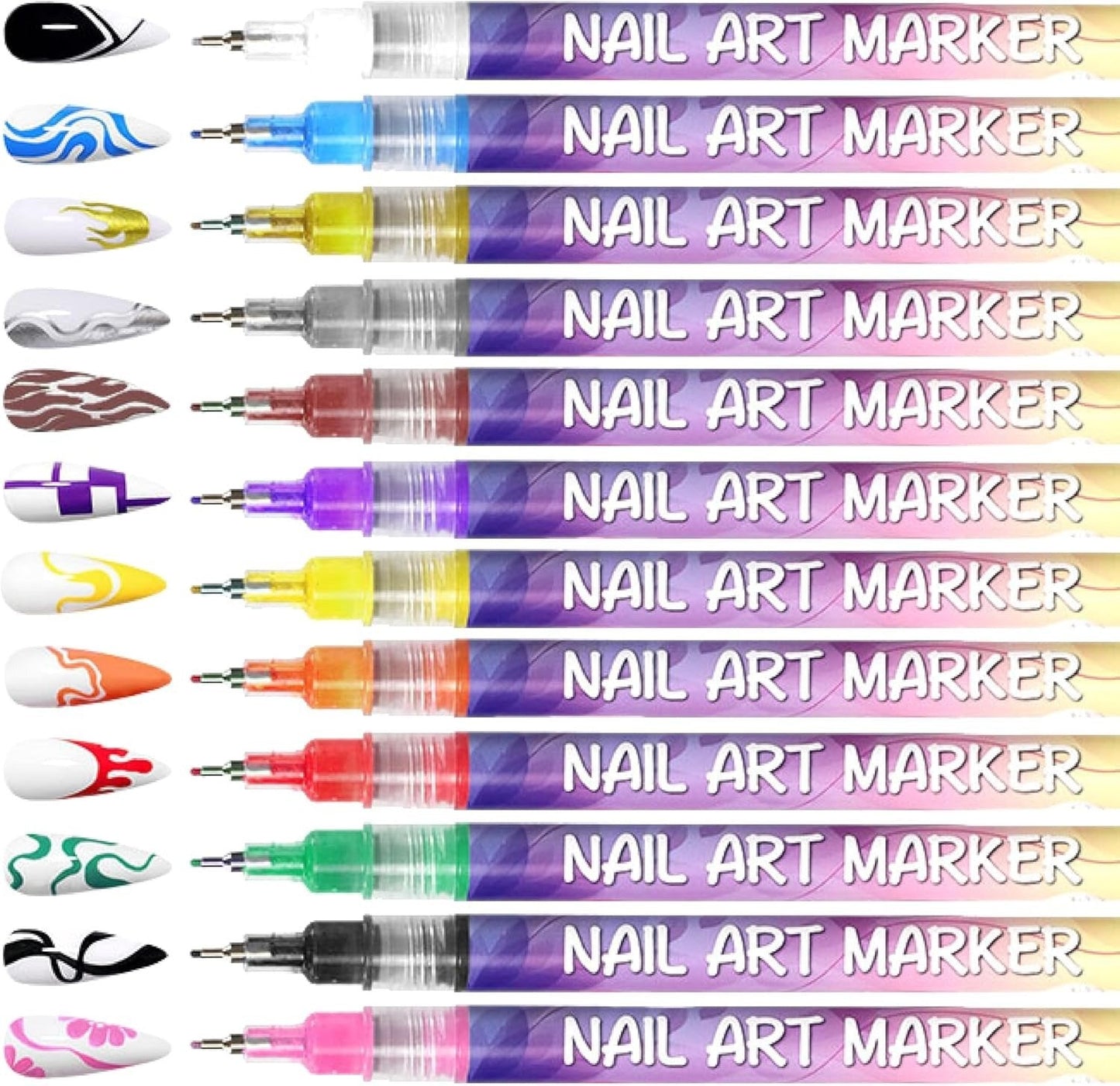 🎅🌟CHRISTMAS SPECIAL PRICE: $21.99!!⏳12 Colors Nail Art Pens Set🎨💅