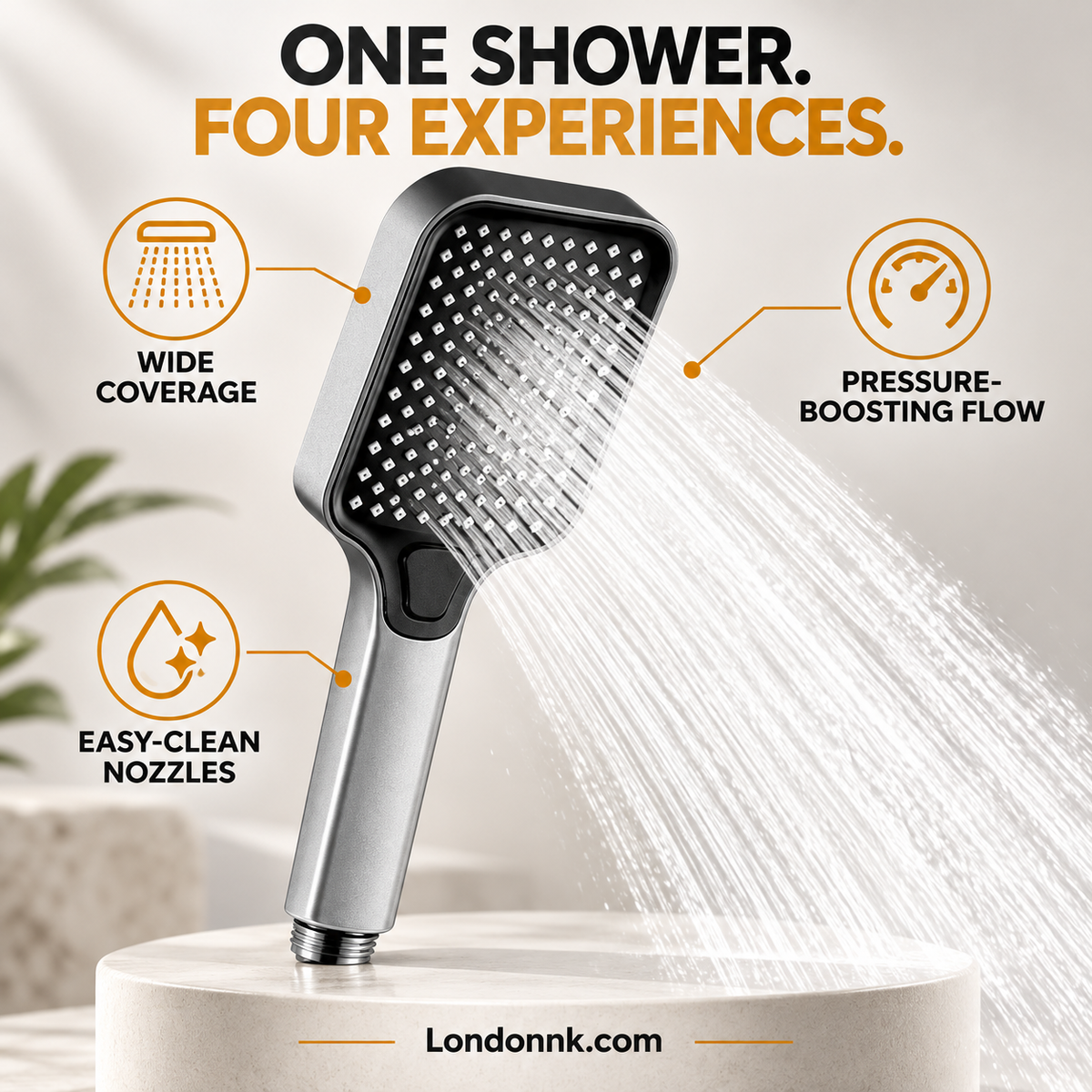 Premium 4-Mode High Pressure Shower Head✨