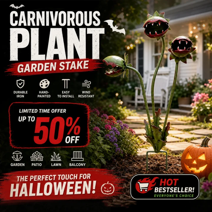🔥50% OFF 🌻Plants vs. Zombies comes to life！🏡Whimsical Metal Carnivorous Plant Garden Stake