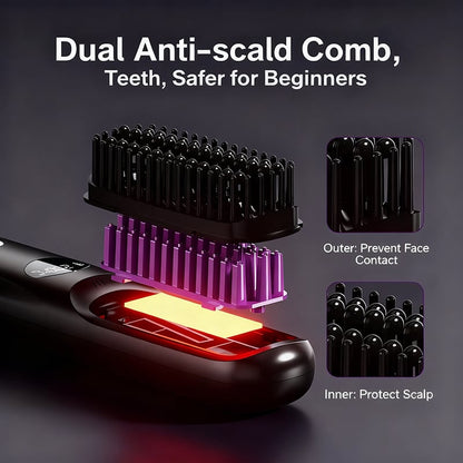 🎄Christmas Sale 57% OFF🔥2-in-1 Straightening & Cordless Hair Straightener with LED Display