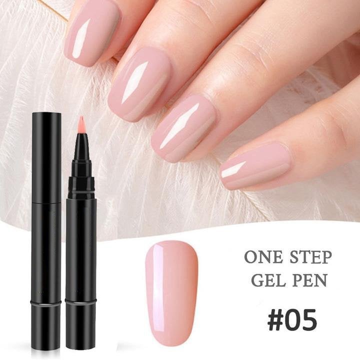 💅🌟 Limited Time Buy 1 Get 1 Free ! ✨One Step Nail Gel Pen🎨Free handheld mini UV nail lamp💡