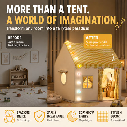 🏰 50% OFF NOW! ⏰ Children's Play Tent Castle – Spacious & easy to set up – Breathable fabric, perfect for indoor or outdoor fun – encourages imaginative play ✨🧸
