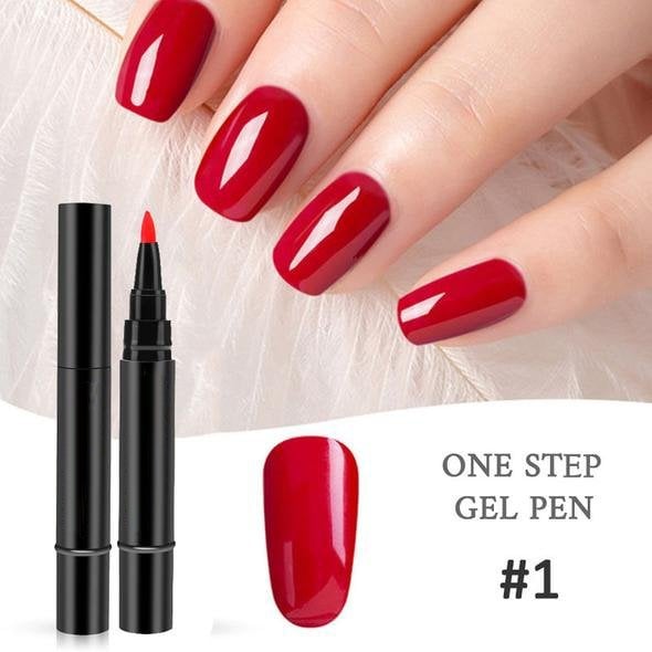 💅🌟 Limited Time Buy 1 Get 1 Free ! ✨One Step Nail Gel Pen🎨Free handheld mini UV nail lamp💡