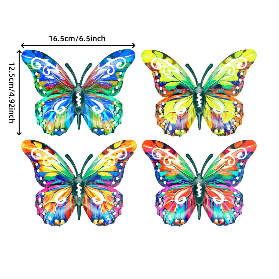 Brand New 2026✨🦋4Pcs Butterfly Metal Wall Decor