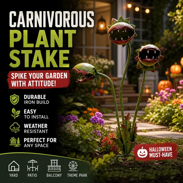 🔥50% OFF 🌻Plants vs. Zombies comes to life！🏡Whimsical Metal Carnivorous Plant Garden Stake