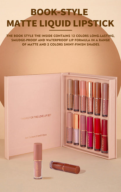 💄12-colour liquid lipstick gift set💝