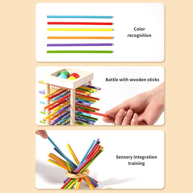 ⭐Wooden Peg Game With Balls for Children🎁