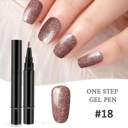 💅🌟 Limited Time Buy 1 Get 1 Free ! ✨One Step Nail Gel Pen🎨Free handheld mini UV nail lamp💡