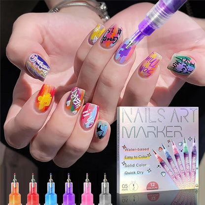 🎁LAST WEEK SPECIAL PRICE!!⏳12 Colors Nail Art Pens Set🎨💅