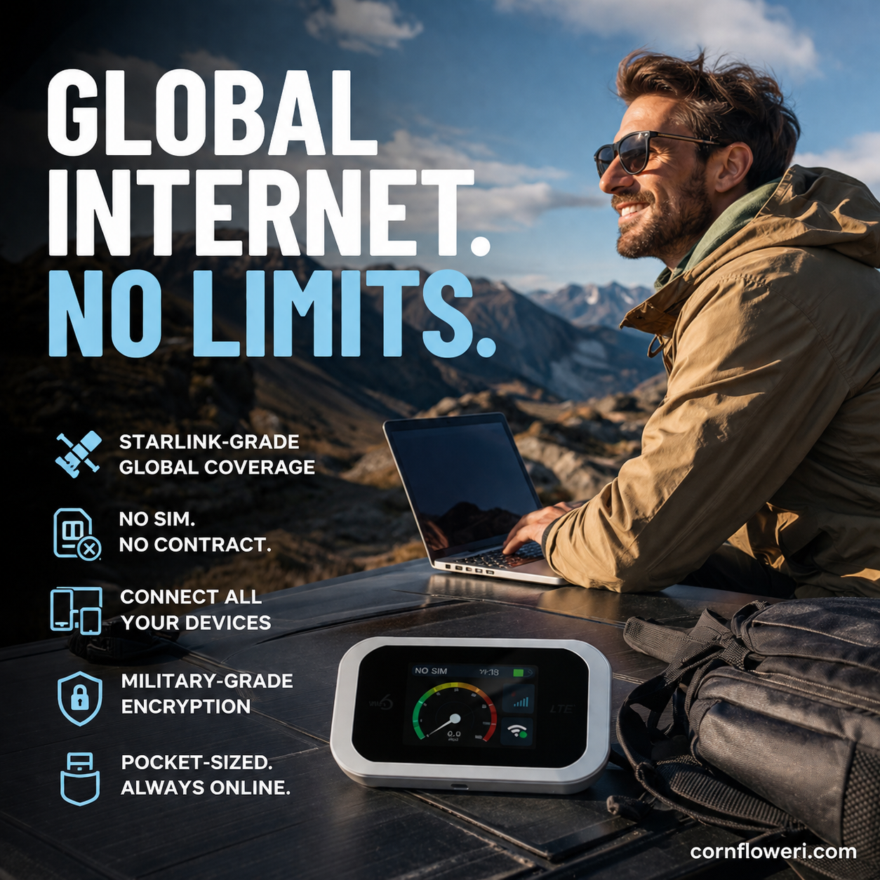 🏆HOT SALE 2026🔥Airo™ Pocket Wi-Fi Hotspot – Full 4G/LTE Coverage 🌍 | Connects 10 Devices | All-Day Battery | Military-Grade Security 🔒