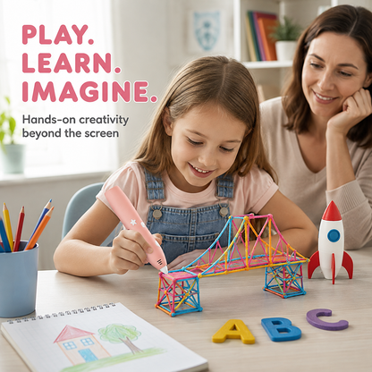 🎁50% Off for 2026 New Launch！🎨Low Temperature Wireless 3D Printing Pen for Kids🖌️✨️