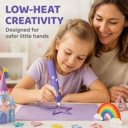 🎁50% Off for 2026 New Launch！🎨Low Temperature Wireless 3D Printing Pen for Kids🖌️✨️