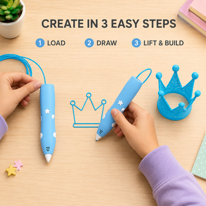 🎁50% Off for 2026 New Launch！🎨Low Temperature Wireless 3D Printing Pen for Kids🖌️✨️