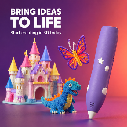 🎁50% Off for 2026 New Launch！🎨Low Temperature Wireless 3D Printing Pen for Kids🖌️✨️