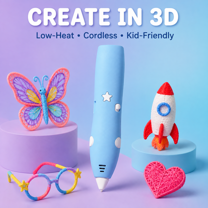 🎁50% Off for 2026 New Launch！🎨Low Temperature Wireless 3D Printing Pen for Kids🖌️✨️