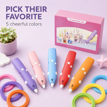 🎁50% Off for 2026 New Launch！🎨Low Temperature Wireless 3D Printing Pen for Kids🖌️✨️