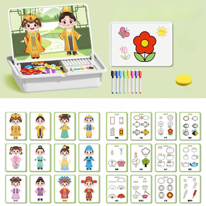 🔥While Supplies Last 50% OFF!🎉 Magnetic Puzzle Dress-Up Game Children's Double-Sided Educational Toy Portable Preschool Learning Toy