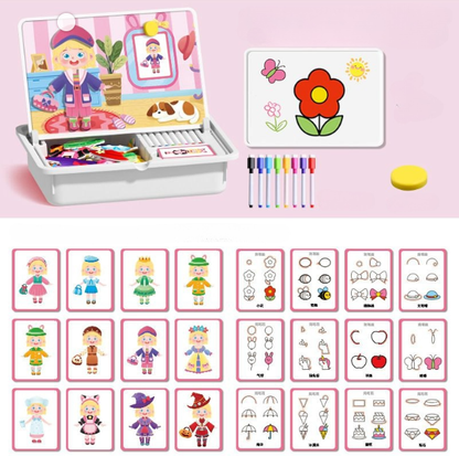 🔥While Supplies Last 50% OFF!🎉 Magnetic Puzzle Dress-Up Game Children's Double-Sided Educational Toy Portable Preschool Learning Toy