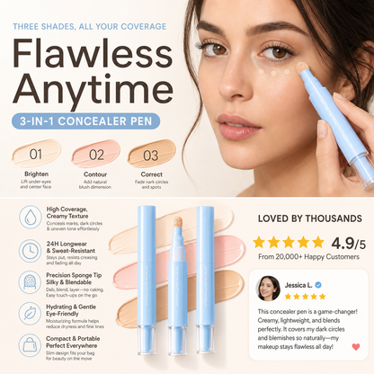 🔥💙Multipurpose Concealer & Foundation Eye Concealer -👍24-hour Long-lasting