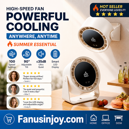 ✨️Limited Time 50% Off! 🌬️Keep you cool all summer! ❄️Rechargeable USB Desk Fan for Bedroom