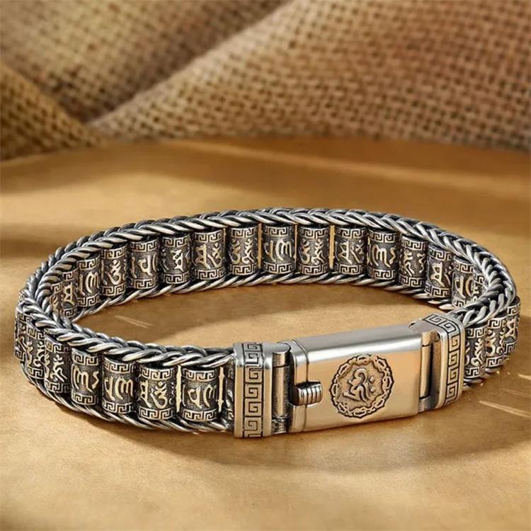 💥Six Character Truth-Prayer Wheel Bracelet⛓️