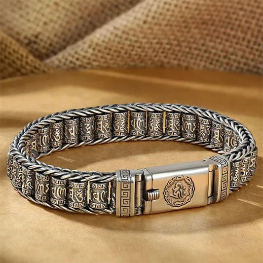 💥Six Character Truth-Prayer Wheel Bracelet⛓️