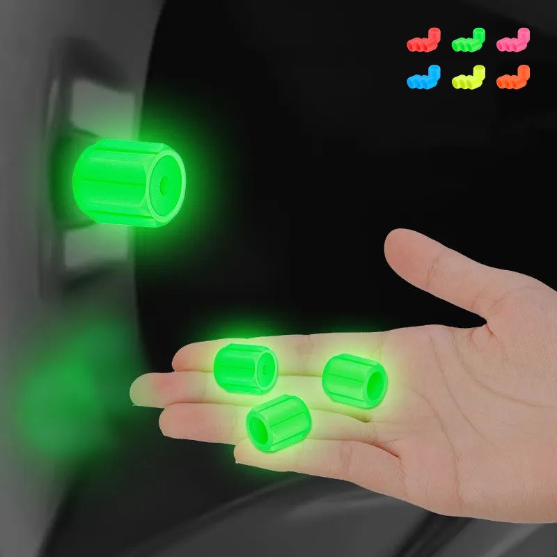 💥Glow-in-the-Dark Tire Valve Stems - Unique Auto Accessory