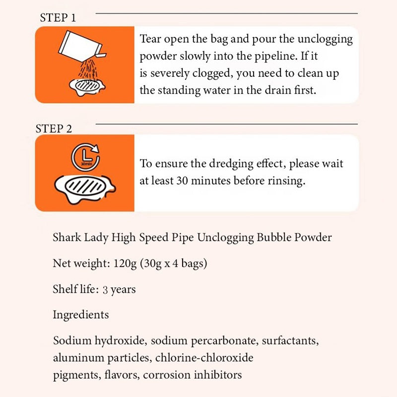🧼🌸Multi-Use Powerful Anti-Clog Drain Cleaner Powder