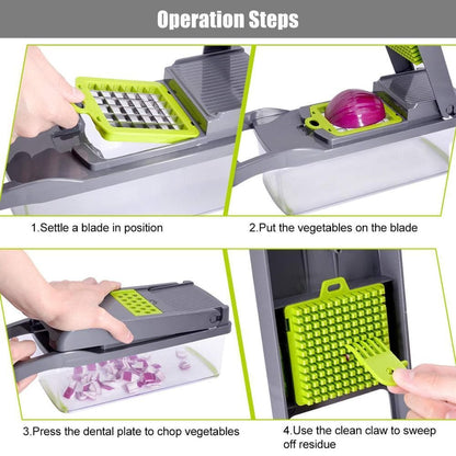 🎁 MOTHER’S DAY SALE 50% OFF!!! 🧑‍🍳Multi-Knife™ | Multi-function vegetable cutter | 16-piece set🥗