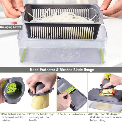 🎁 MOTHER’S DAY SALE 50% OFF!!! 🧑‍🍳Multi-Knife™ | Multi-function vegetable cutter | 16-piece set🥗