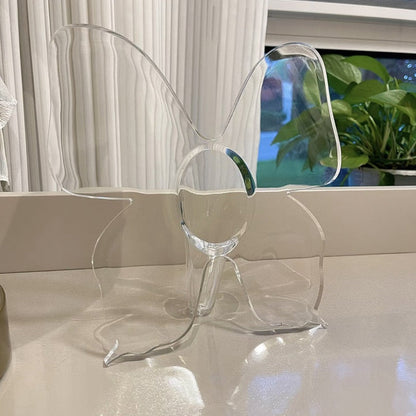 Transparent Butterfly-Inspired Decorative Vase