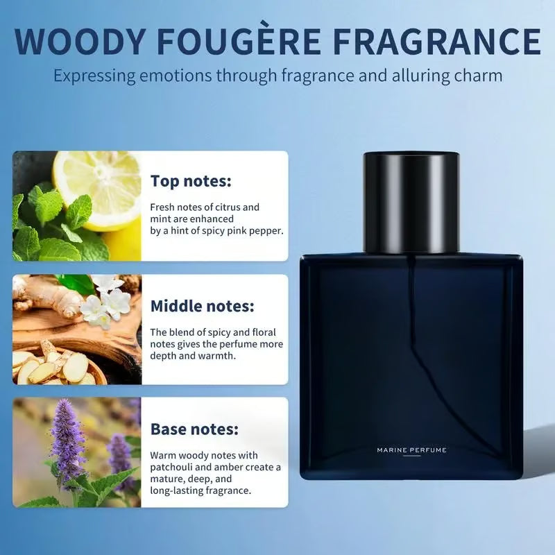🔥2025 Hot Sale 50% OFF🔥 Men’s Natural Long-Lasting Marine Perfume | 24H Natural Sea Minerals & Zero Alcohol Burn