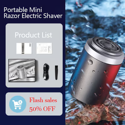 🔥Hot Promotion 50% OFF🔥Men’s Powerful Mini Electric Shaver with Digital Display
