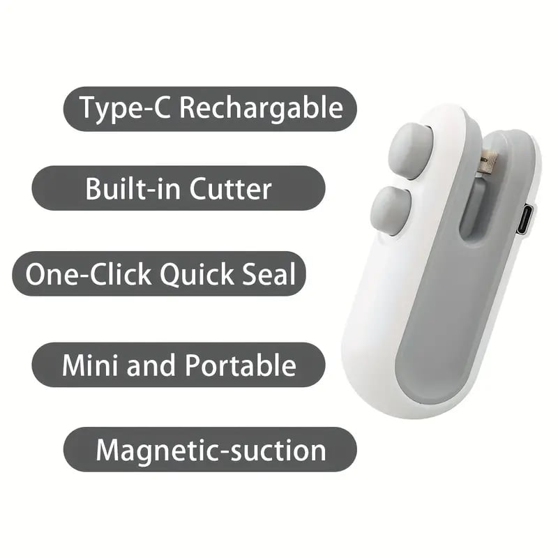 💥Mini Sealer Small Household Hand Pressure Sealer Portable Snack Plastic Bag Heat Sealing Machine