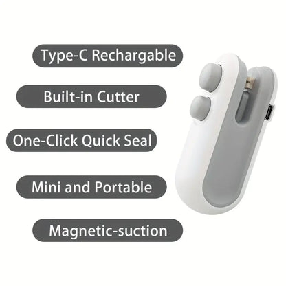 💥Mini Sealer Small Household Hand Pressure Sealer Portable Snack Plastic Bag Heat Sealing Machine