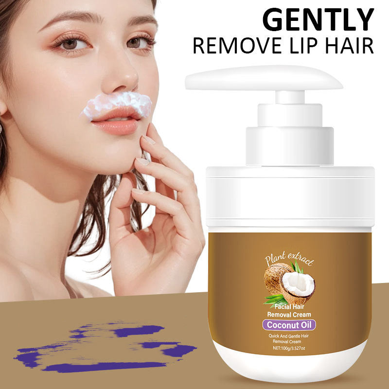 🎁 Buy 2 get 1 FREE! 🥥✨ Coconut facial hair removal cream – Gentle & effective（Suitable for full-body use）