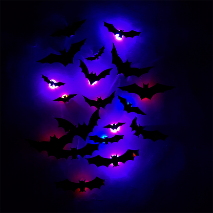 🦇Halloween 3D Bat LED Wall Light Decor🎃💡