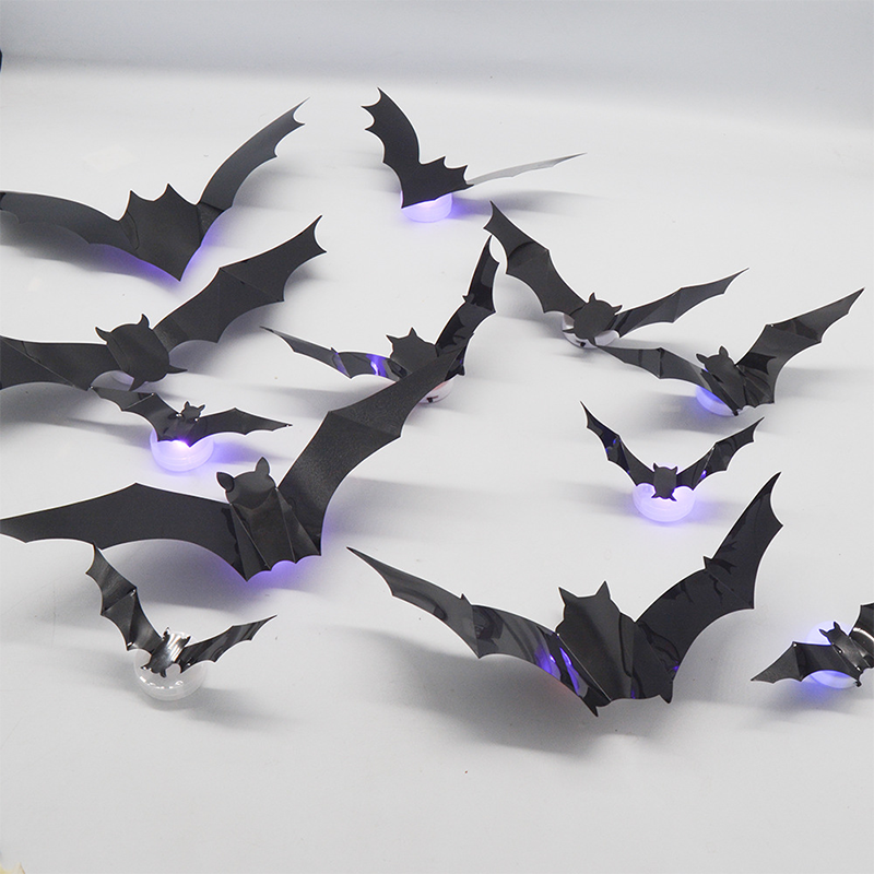 🦇Halloween 3D Bat LED Wall Light Decor🎃💡