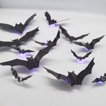 🦇Halloween 3D Bat LED Wall Light Decor🎃💡