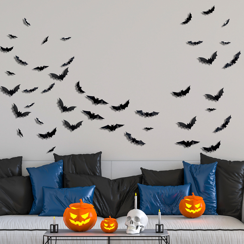 🦇Halloween 3D Bat LED Wall Light Decor🎃💡
