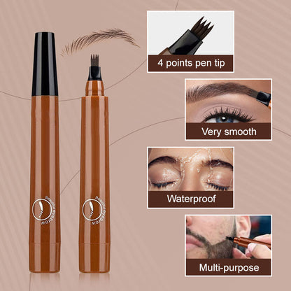 🎁Buy 2 Get 2 Free🔥Waterproof Four-tip Beard and Eyebrow Pen✨