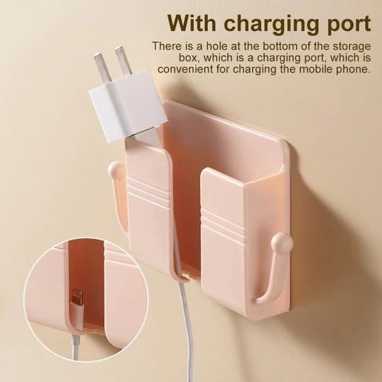 📢📢50% OFF !! ⏰Multi-Functional Desk Organiser & Phone Charging Station | Compact ABS Storage Box with Side Hooks for Remotes, Cables & Keys