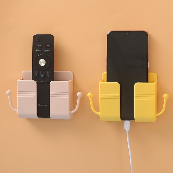 📢📢50% OFF !! ⏰Multi-Functional Desk Organiser & Phone Charging Station | Compact ABS Storage Box with Side Hooks for Remotes, Cables & Keys