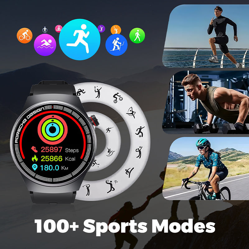 ✨New arrival✨ Watch 4 PRO Round Smartwatch: Bluetooth calling, waterproof, and smart voice assistant for your active life! 💪⌚