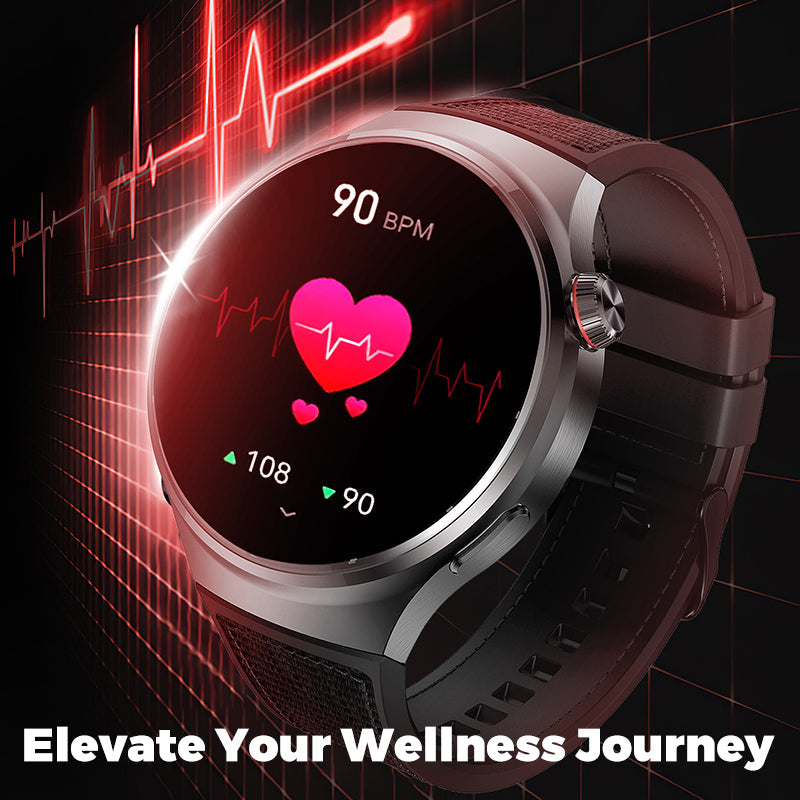 ✨New arrival✨ Watch 4 PRO Round Smartwatch: Bluetooth calling, waterproof, and smart voice assistant for your active life! 💪⌚