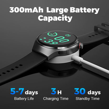 ✨New arrival✨ Watch 4 PRO Round Smartwatch: Bluetooth calling, waterproof, and smart voice assistant for your active life! 💪⌚