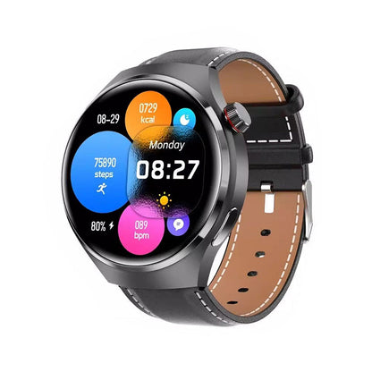 ✨New arrival✨ Watch 4 PRO Round Smartwatch: Bluetooth calling, waterproof, and smart voice assistant for your active life! 💪⌚
